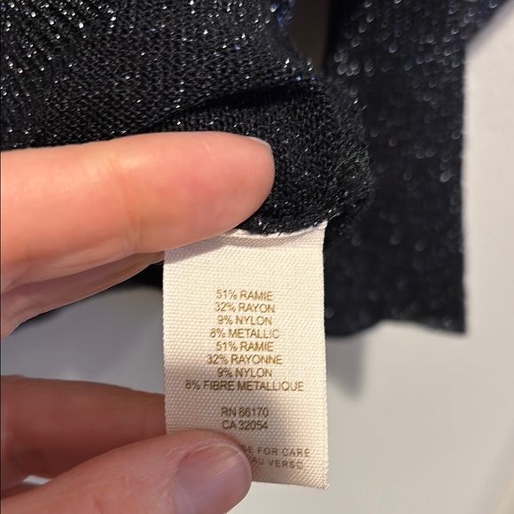 Free People Black Shimmer Cardigan - Small - Picture 5 of 6